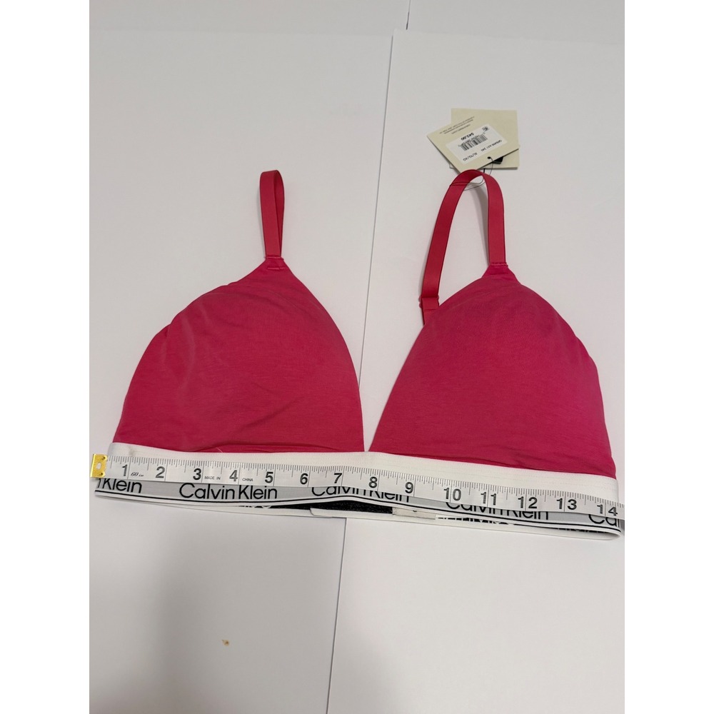 Calvin Klein Modern Cotton Pink Bralette Logo Band XL NWT - Picture 5 of 9